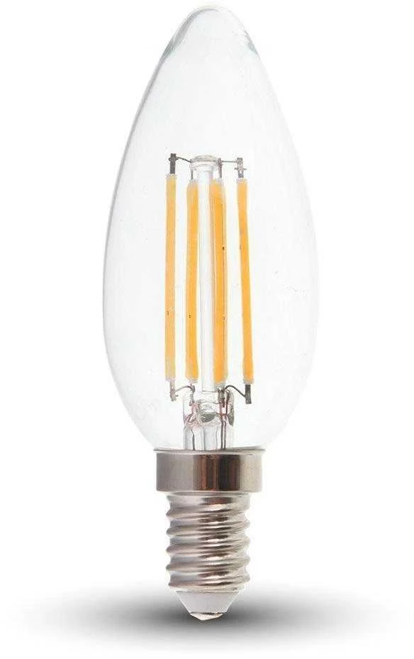 4W LED COG lemputė V-TAC E14, žvakės formos, (6000K) šaltai balta
