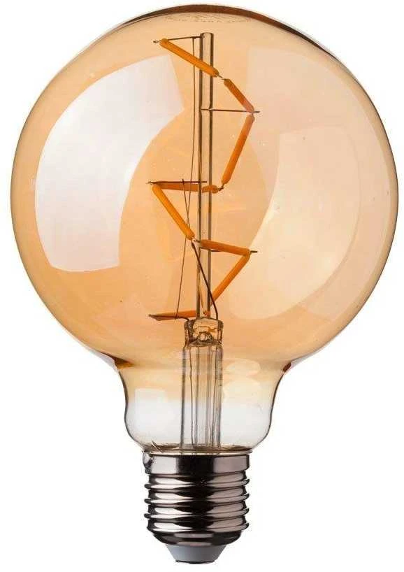 V-tac 4W LED filamentinė lemputė, E27, G95, gintaro sp., 2200K