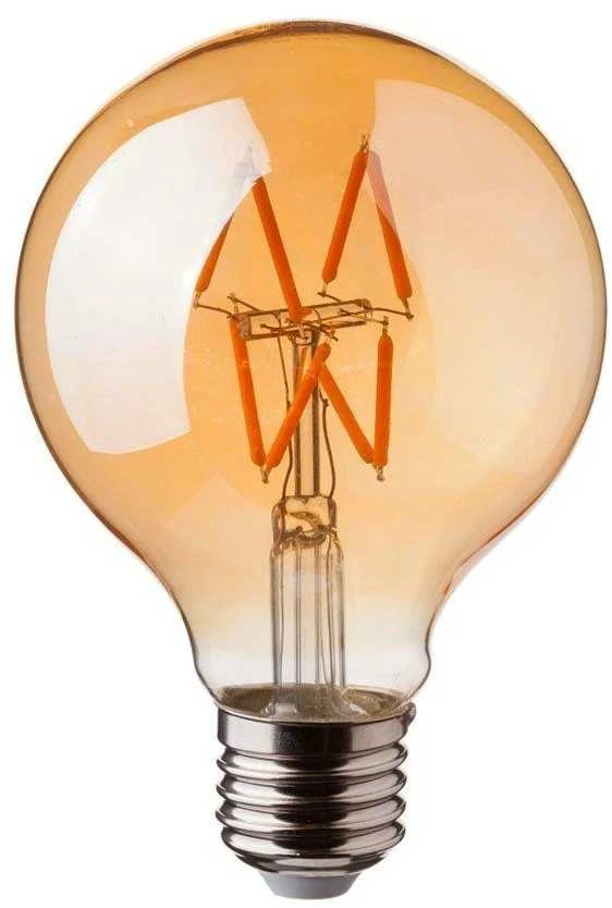 V-tac 4W LED filamentinė lemputė, E27, G80, gintaro sp., 2200K