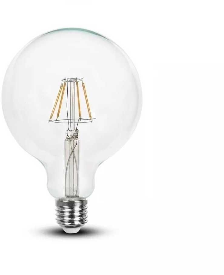 6W LED filamentinė lemputė, E27, G95, 3000K