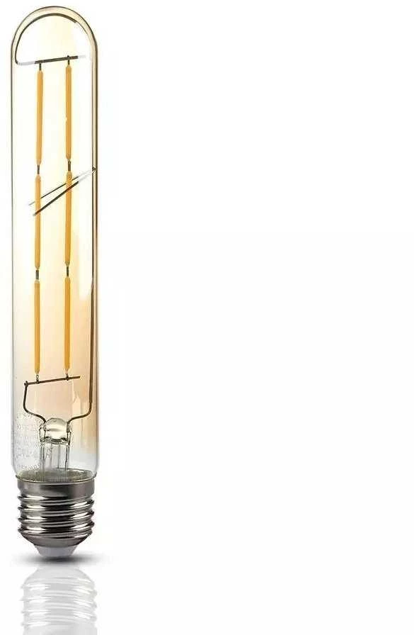 V-tac 6W LED filamentinė lemputė, E27, T30, gintaro sp., 2200K