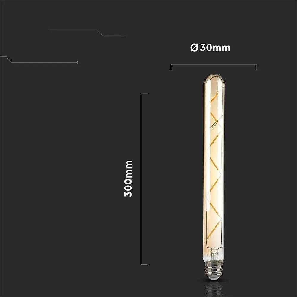 V-tac 7W LED filamentinė lemputė, E27, T30, gintaro sp., 2200K