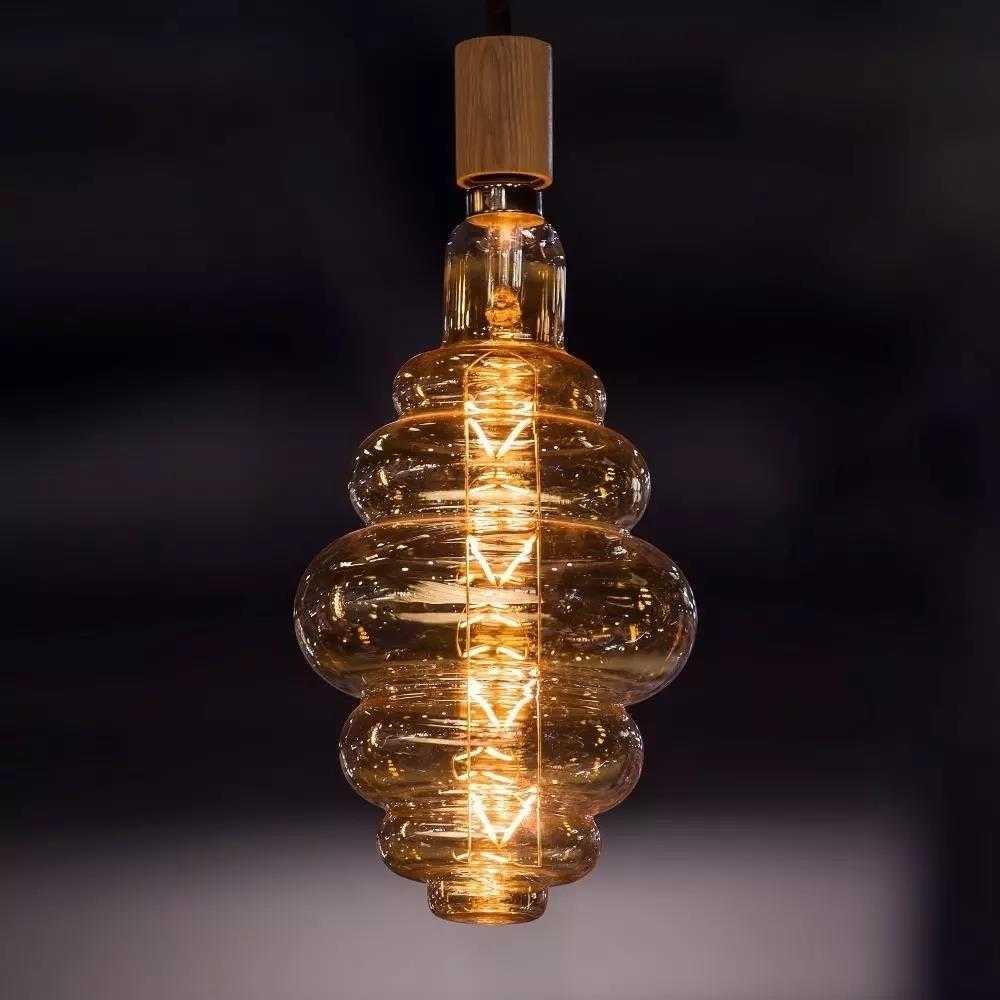 V-tac 8W LED filamentinė lemputė, S200, E27, dūmų sp., 1800K, dimeriuojama