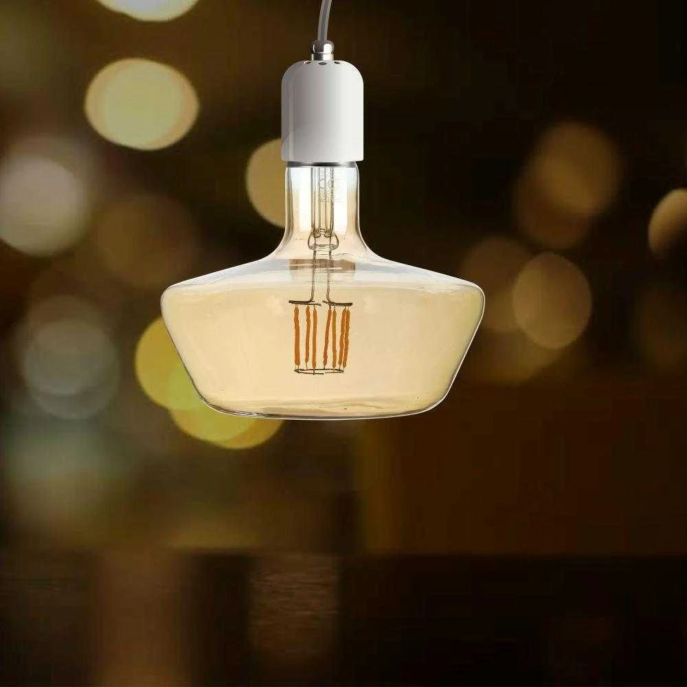V-tac 8W LED filamentinė lemputė, E27, T180, gintaro sp., 1800K