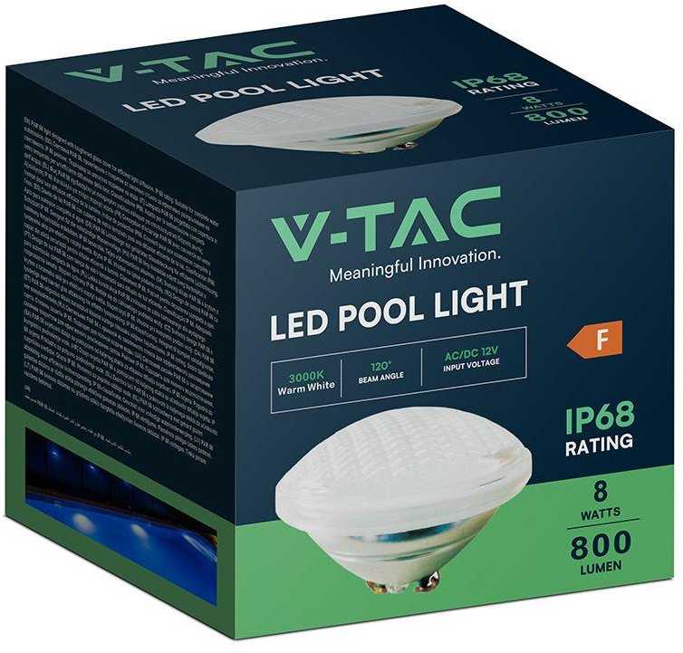 8W LED baseino šviestuvas, baltas, 3000K, IP68