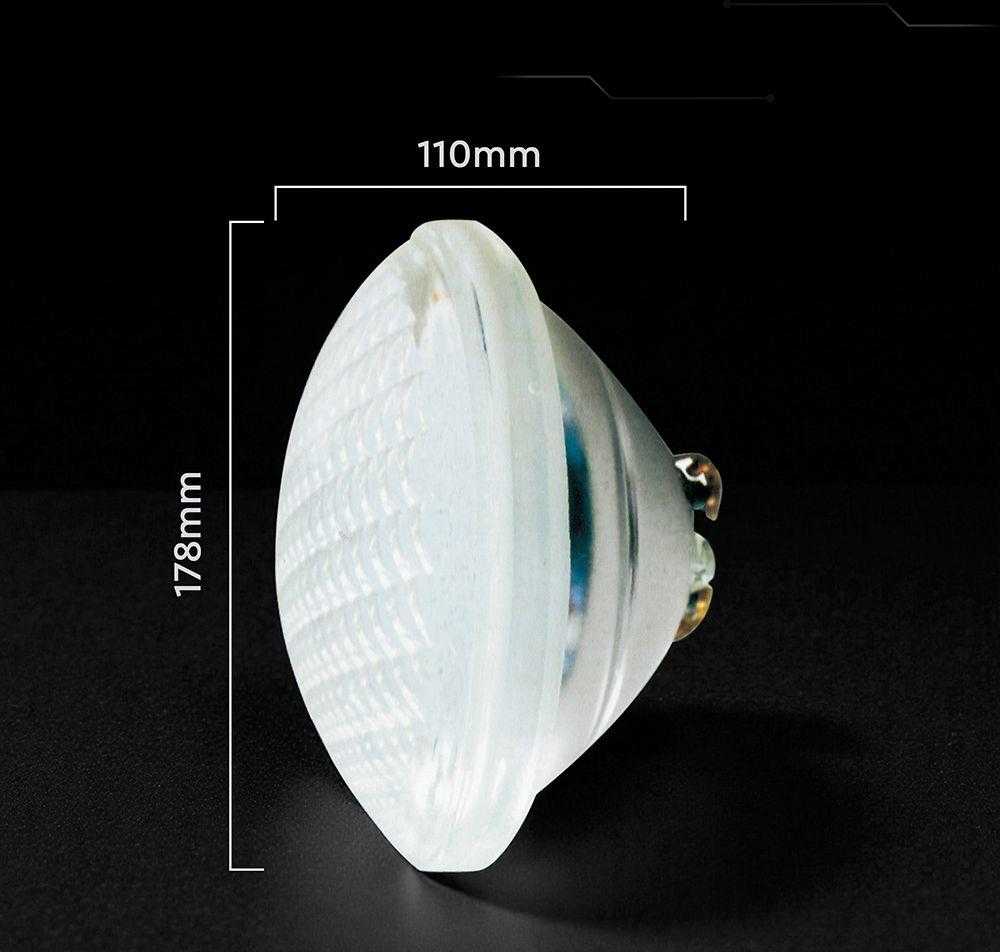 8W LED baseino šviestuvas, baltas, RGB, IP68, su nuotolinio valdymo pulteliu