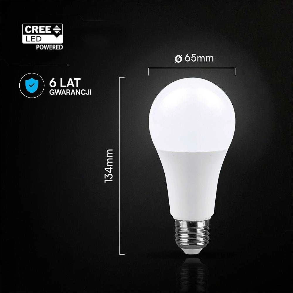 V-tac 17W LED lemputė, E27, A65, 4000K, 200°, CREE LED chip