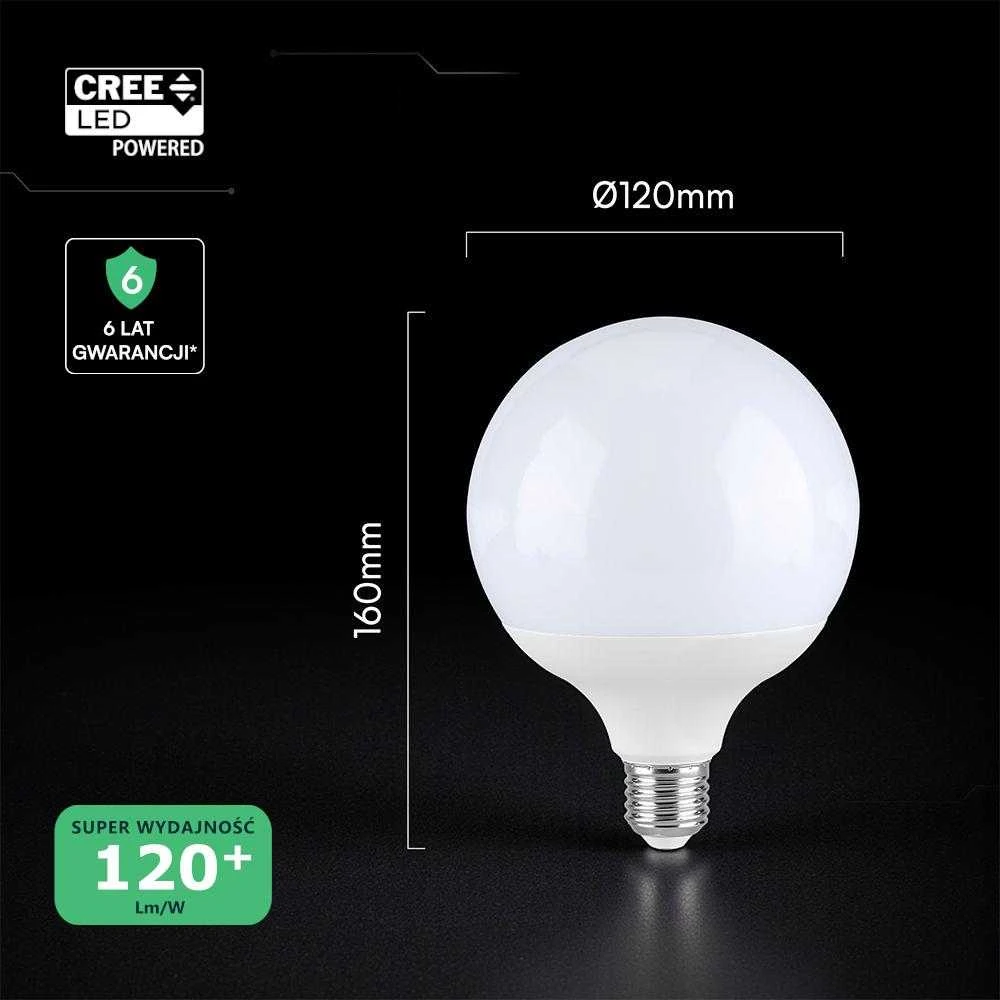22W LED lemputė, G120, E27, 4000K, 200°, CREE LED Chip