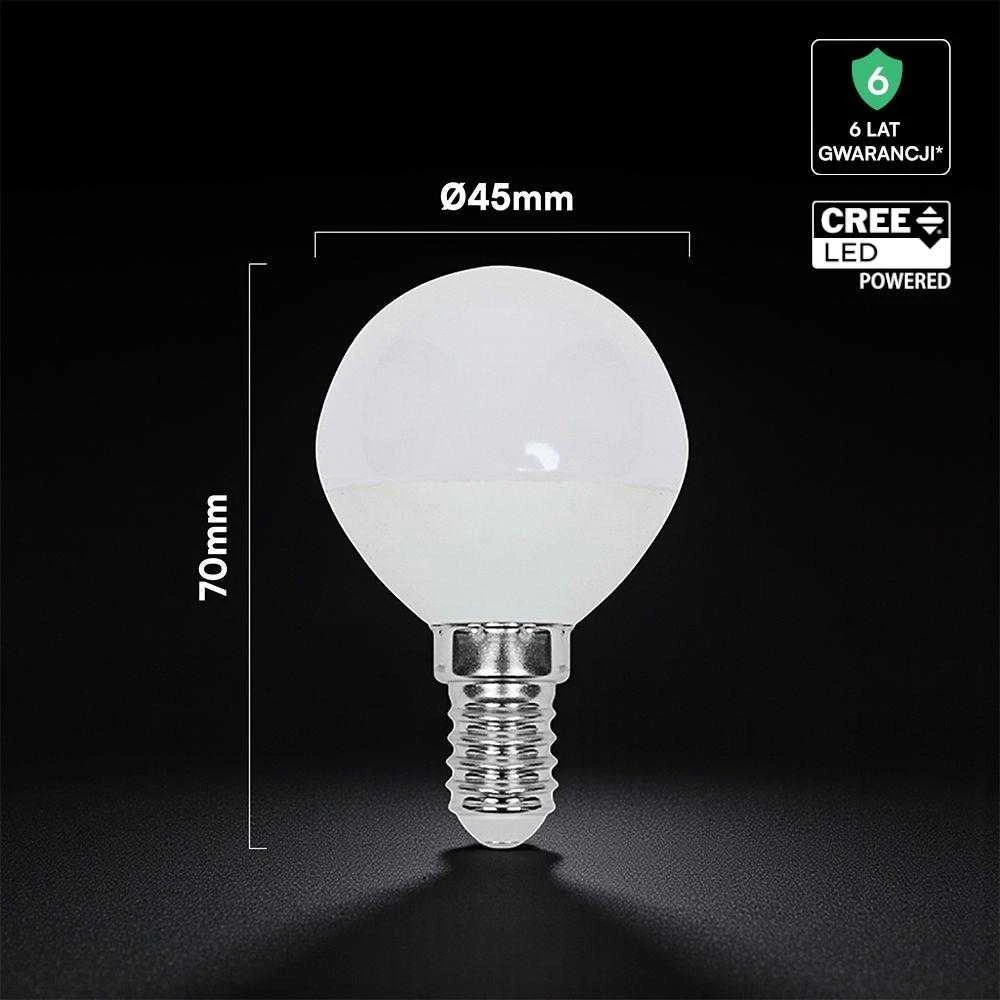 V-tac 3,7W LED lemputė, E14, P45, 3000K, 180°, CREE LED chip