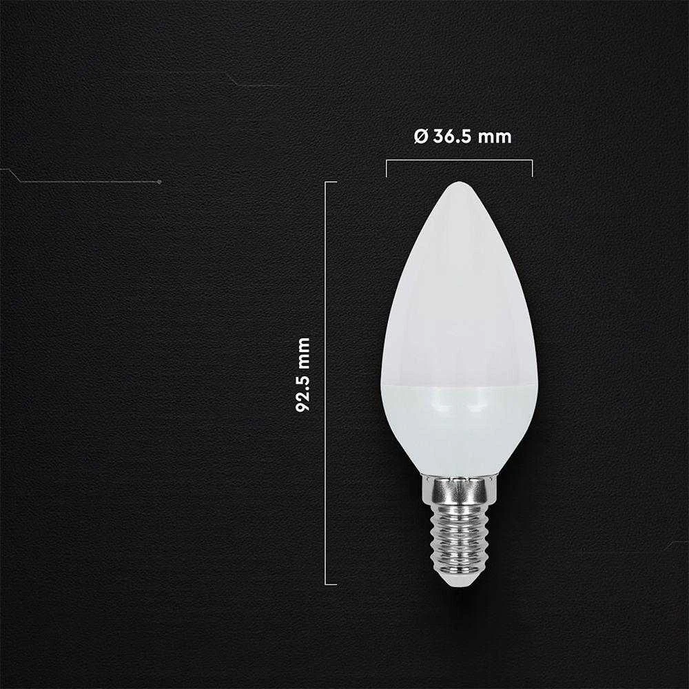 V-tac 3,7W LED lemputė, E14, žvakės formos, 4000K, 180°, CREE LED chip