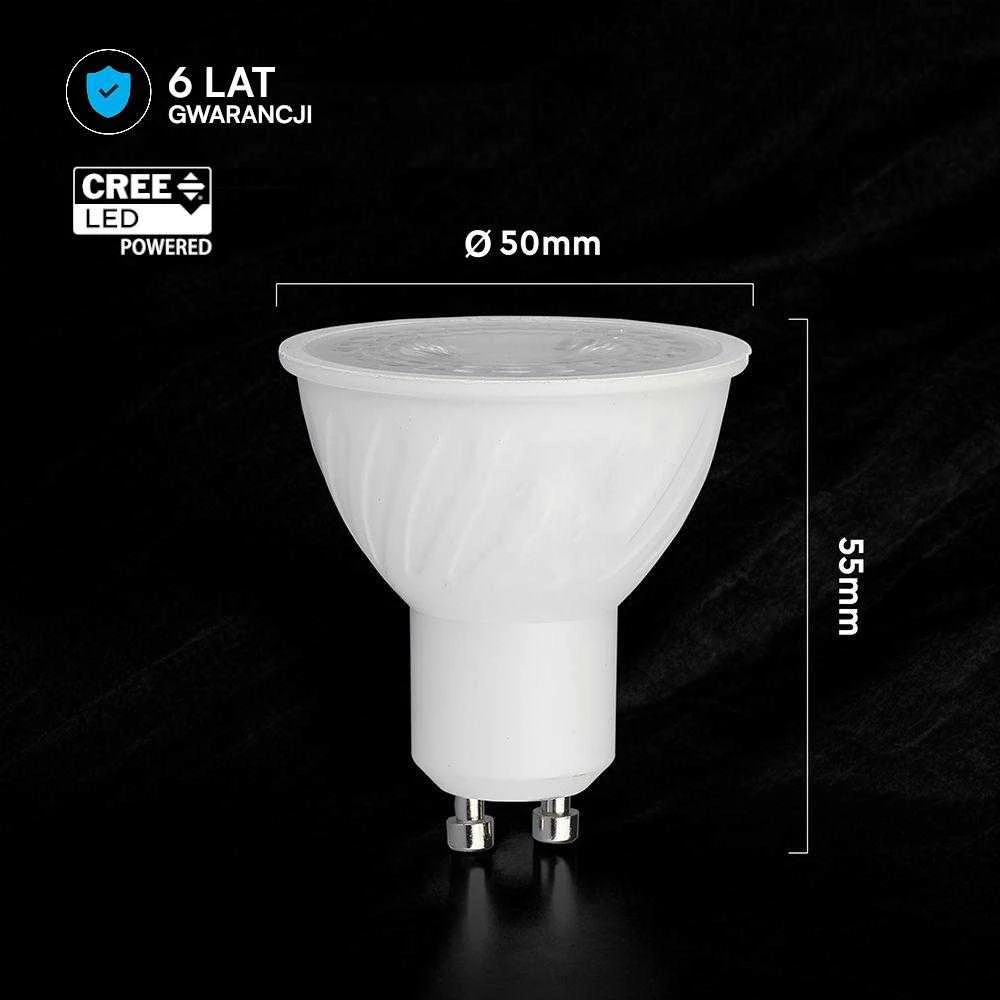 4,5W LED lemputė, GU10, 38°, 3000K, CREE LED chip