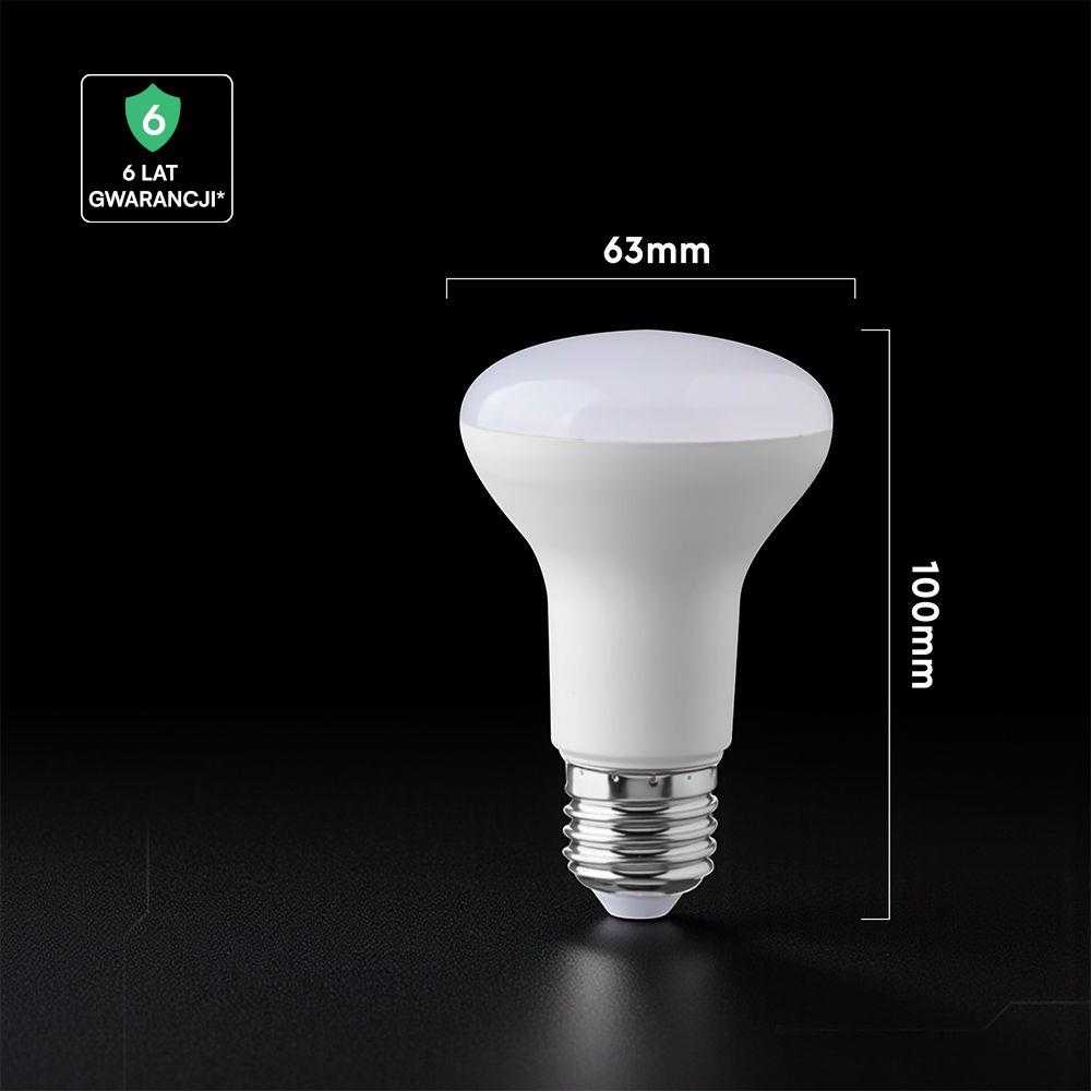 8,5W LED lemputė, R63, E27, 6500K, 120°, CREE LED Chip