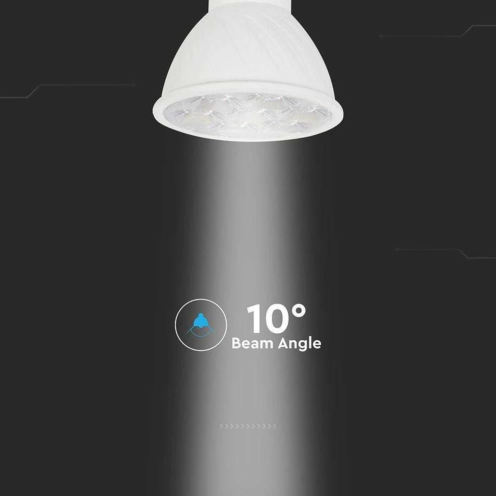 6W LED lemputė, GU10, 3000K, 10°
