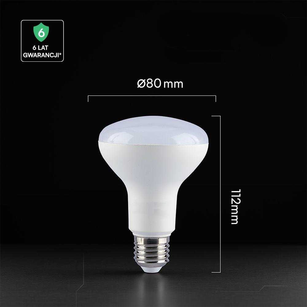11W LED lemputė, R80, E27, 3000K, 120°, CREE LED Chip