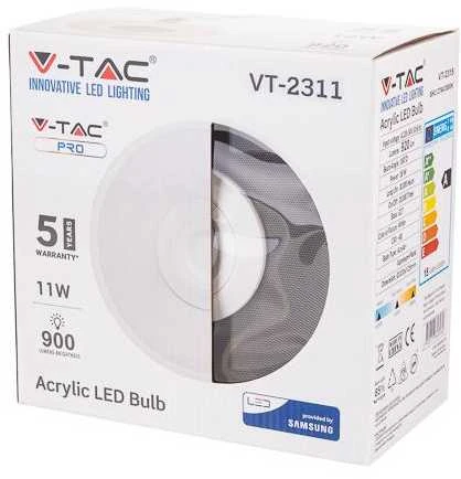 Samsung 11W LED lemputė V-TAC, UFO, 3000K, E27, balta