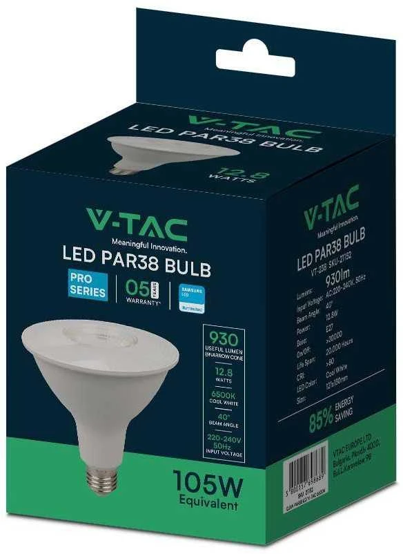 Samsung 12,8W LED lemputė, E27, PAR38, balta, 3000K