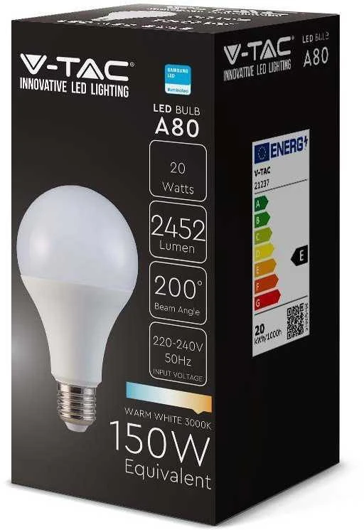 Samsung 20W LED lemputė, E27, A80, 3000K