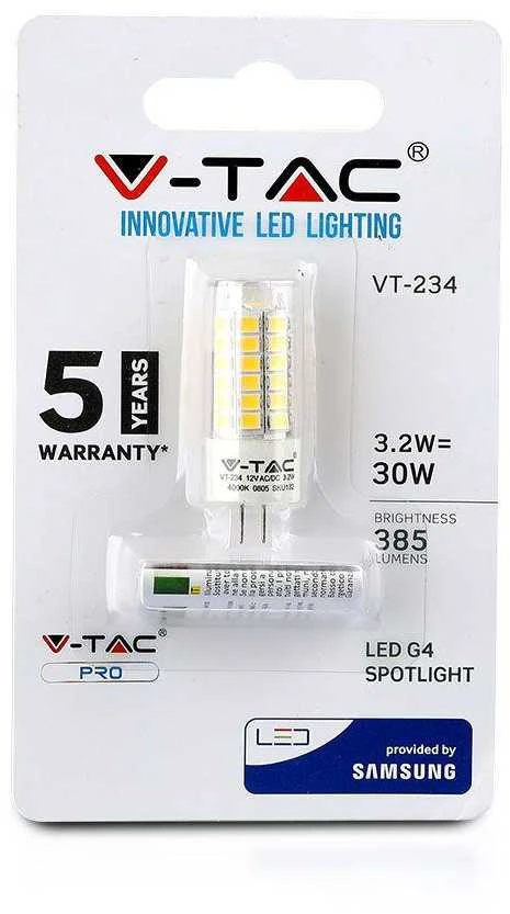 Samsung 3,2W LED lemputė, G4, 3000K