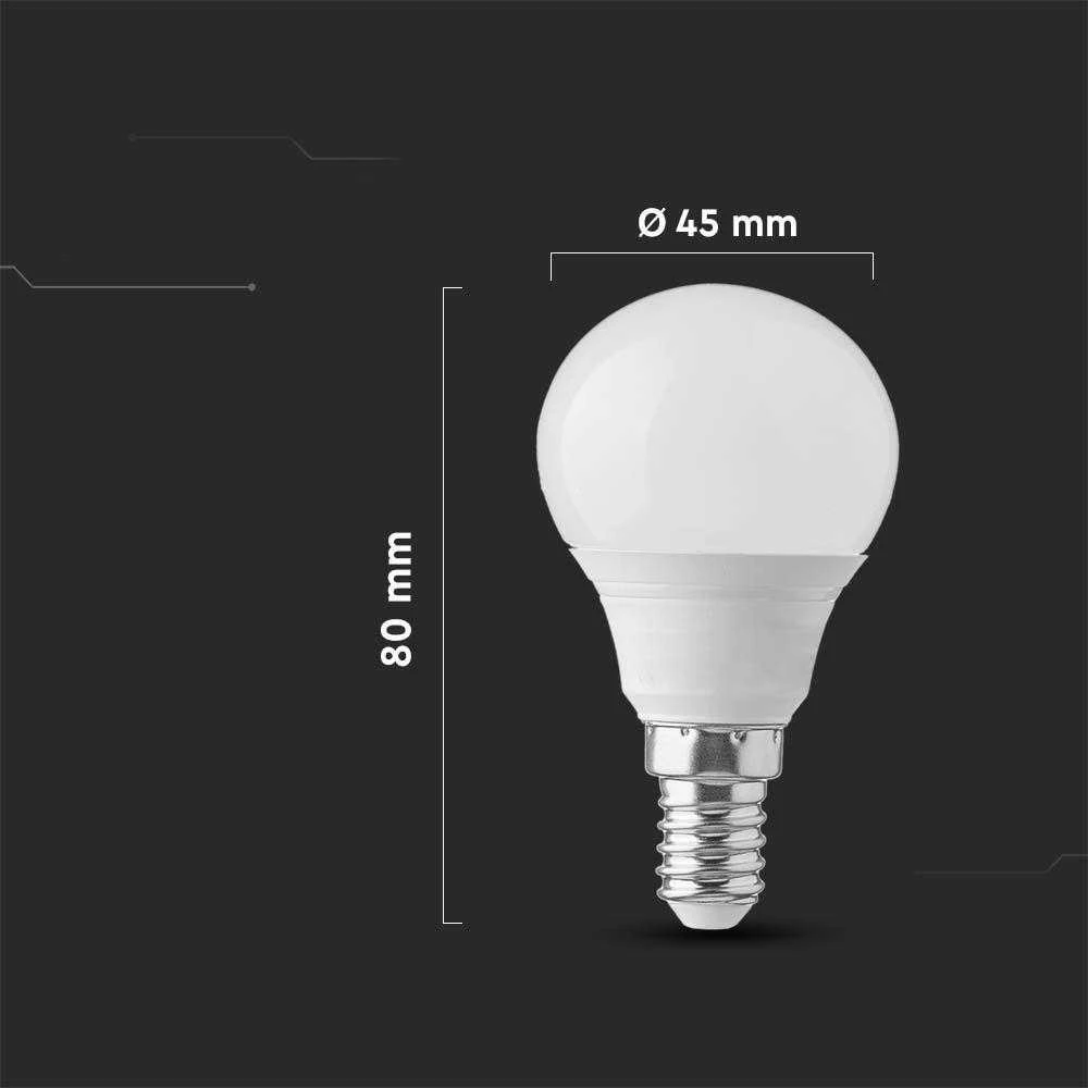 3,7W LED lemputė, E14, P45, 6400K, SAMSUNG LED chip
