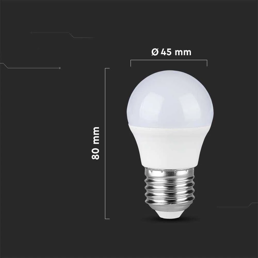 3,7W LED lemputė, E27, G45, 4000K, SAMSUNG LED chip