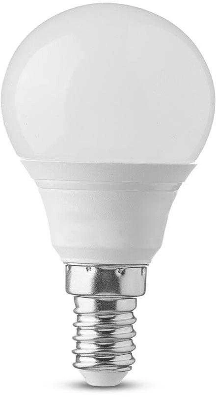 5.5W LED lemputė V-TAC, P45, E14, termoplastikas, 3000K (šiltai balta), SAMSUNG LED chip