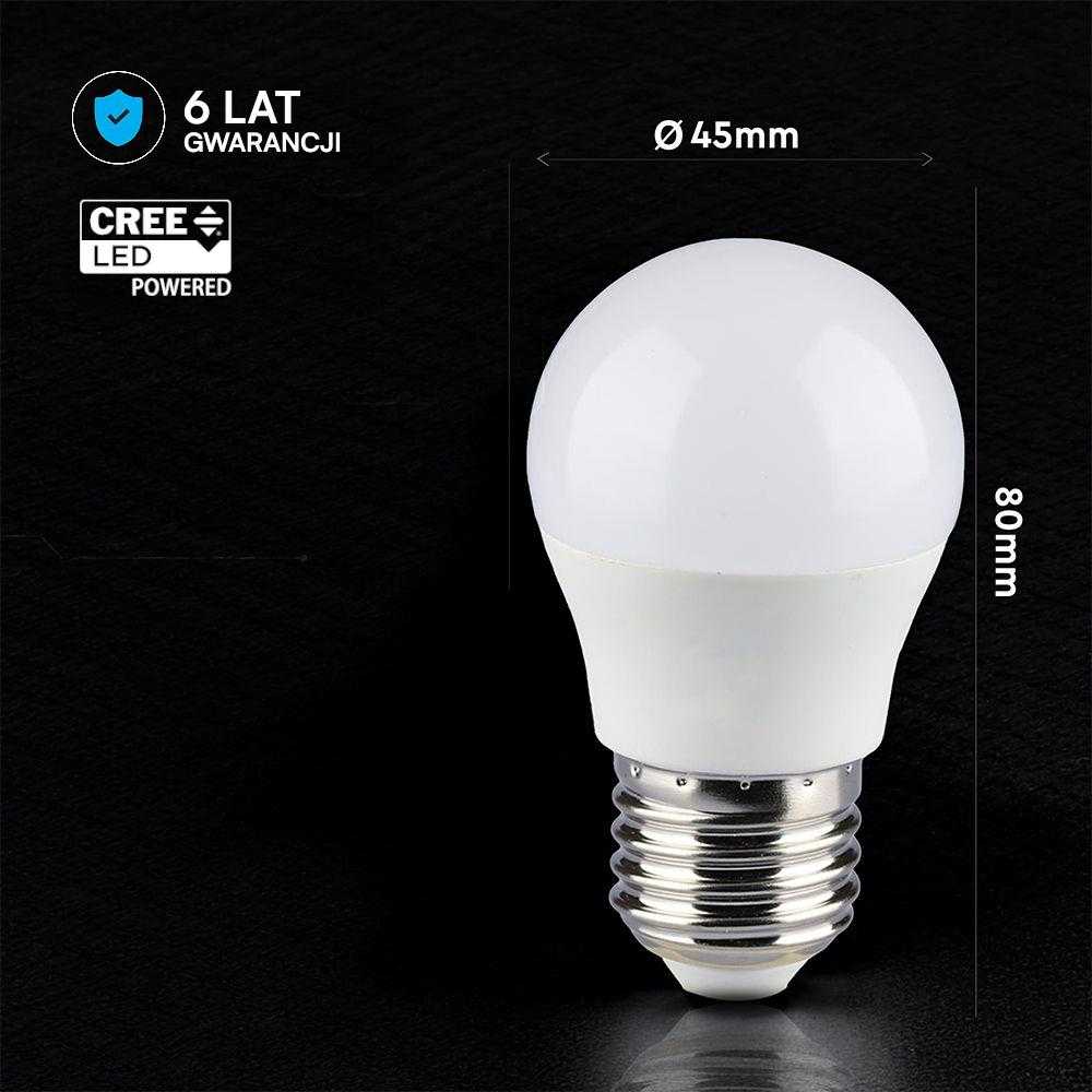 V-tac 6,5W LED lemputė, E27, G45, 6500K, 180°, CREE LED chip