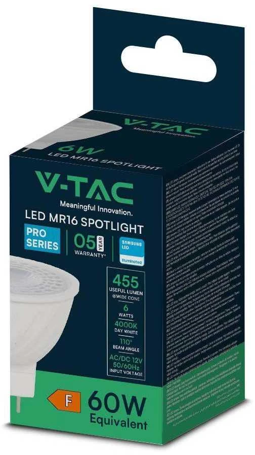 6W LED lemputė, GU5.3, MR16, su lęšiu, 3000K, SAMSUNG LED chip
