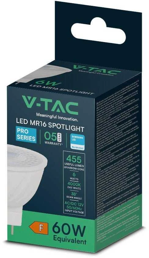 6W LED lemputė, GU5.3, 6500K, SAMSUNG CHIP