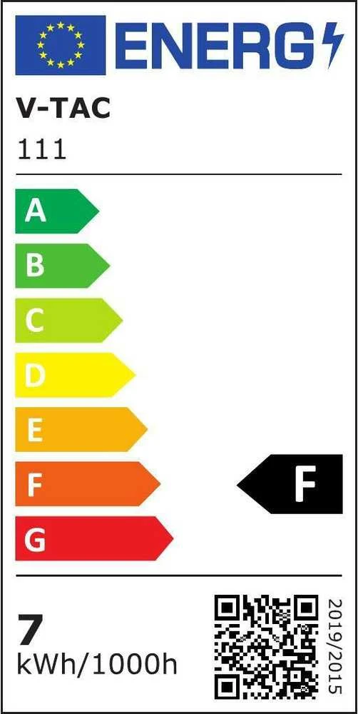 7W LED lemputė V-TAC, E14, žvakės formos, 3000K (šiltai balta), SAMSUNG LED chip