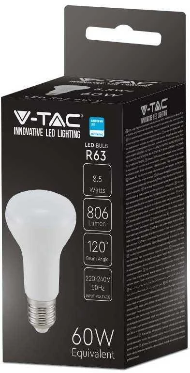 8,5W LED lemputė, E27, R63, 6500K, SAMSUNG LED chip