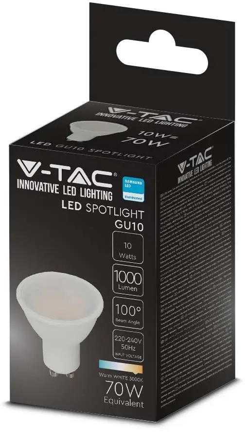 10W LED lemputė, GU10, 4000K, SAMSUNG LED chip