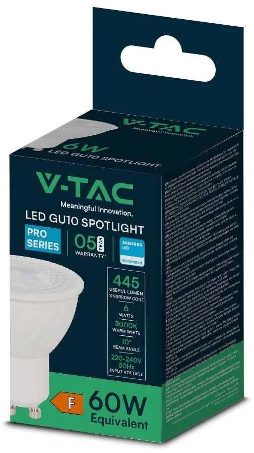 V-tac 6W LED lemputė, GU10, 4000K, SAMSUNG chip