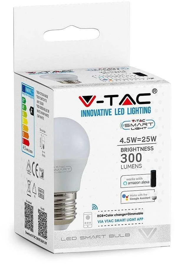 5W išmani lemputė V-TAC, E27, RGB + 2700K-6400K