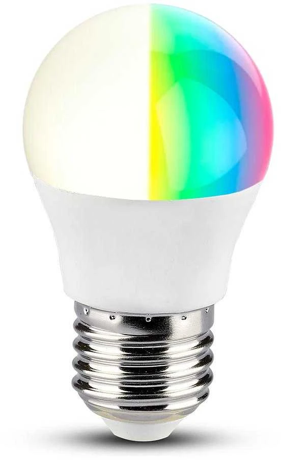 5W išmani lemputė V-TAC, E27, RGB + 2700K-6400K