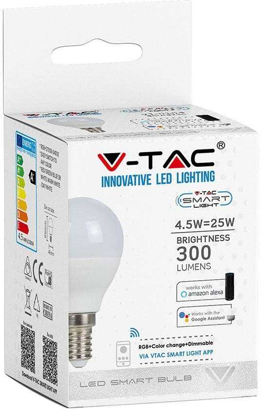 V-tac 4,8W LED lemputė, E14, 2700-6500K/RGB