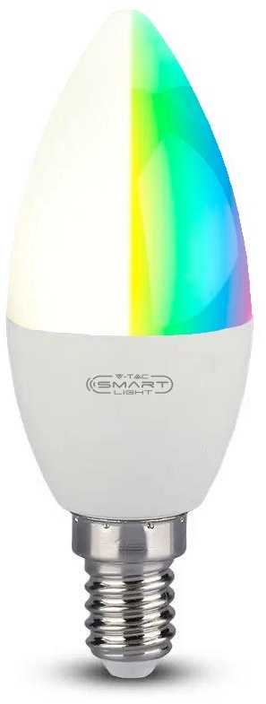 V-tac 4,8W LED lemputė, E14, suderinama su AMAZON ALEXA ir GOOGLE HOME, 2700-6500K/RGB