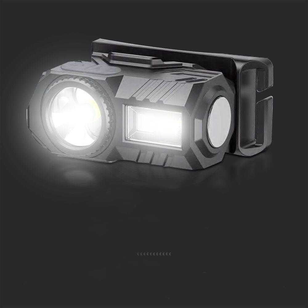 V-tac 3W LED įkraunamas žibintuvėlis, juodas, IP43, tvirtinamas ant galvos