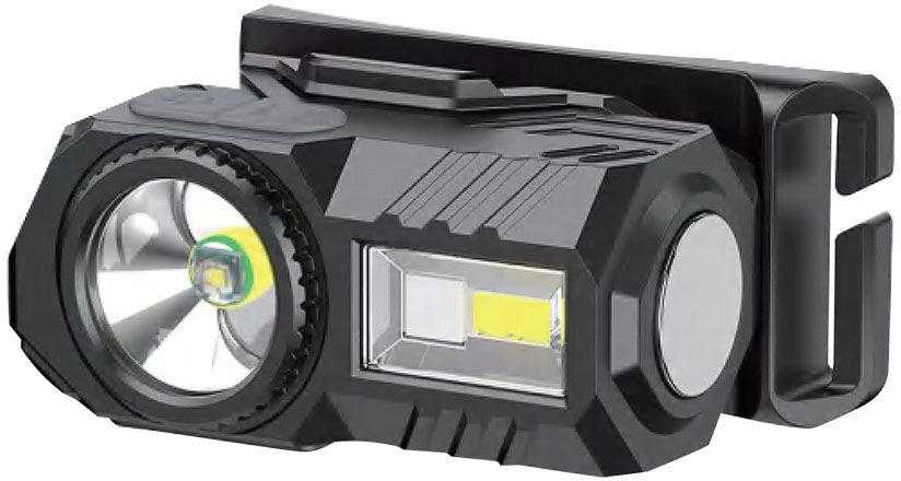 V-tac 3W LED įkraunamas žibintuvėlis, juodas, IP43, tvirtinamas ant galvos