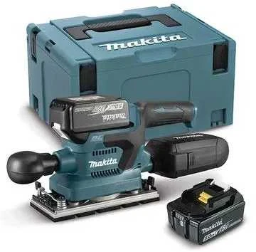 Plokštuminis šlifuoklis Makita DBO380RTJ; 18 V; 2x5,0 Ah akum.