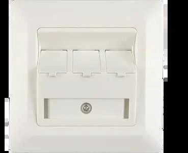 RJ45 tinklo lizdas su trimis apsauginiais dangteliais