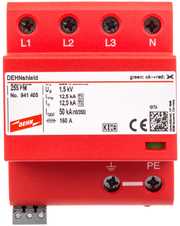 „Dehn“ viršįtampio iškroviklis B+C 4P 12,5 kA / 50 kA 1,5 kV (941405)
