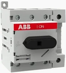 ABB 1SCA022530R6400 Modulinis jungiklis-skyriklis Balta 4P 63A be veleno ir rankenos, gnybtų dangtelio, IP20, DIN bėgelis OT63ML4 1SCA022530R640