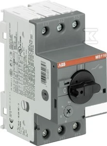 ABB variklio apsaugos jungiklis MS116-1.0 3P 1A 1SAM250000R1005