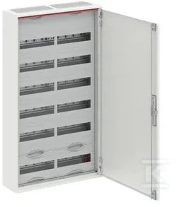 ABB Modulinė paviršinio montavimo hermetinė plieninė skirstomoji spinta ComfortLineCA 6x24 144M IP44 125A II klasė pilnos durelės N+PE Quick CA26V 2CPX