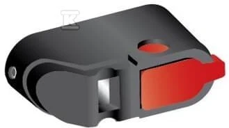 ABB juoda tiesioginė 37 mm rankenėlė, skirta OT16-40F3/F4 OHBS12 (1SCA108252R1001)