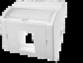 Kampinis 45x45 RJ45 adapteris su dangteliu