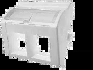 Adapteris 45x45 2xRJ45 (išgaubtas kampinis) ALANTEC