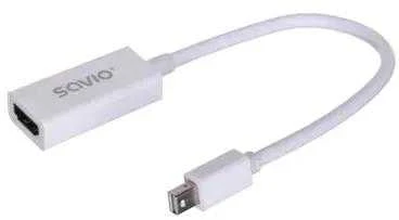 Vaizdo Adapteris - Savio CL-57 Mini DisplayPort į HDMI 0,2 m Baltas
