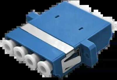 LC quad adapteris su apsauginiais dangteliais