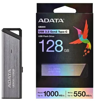 ADATA MEMORY DRIVE FLASH USB-C 128GB/SILV AELI-UE800-128G-CSG